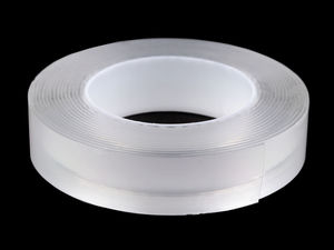 Vielseitiges doppelseitiges Nano-Klebeband | Wiederverwendbares & waschbares transparentes Gel-Klebeband (3 cm Breite, 2 mm Stärke)