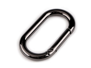 Ovaler Karabinerhaken aus massivem Metall, 34 mm - Premium-Zubehör für Handtaschen, Riemen und Accessoires