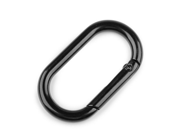 Ovaler Karabinerhaken aus massivem Metall, 34 mm - Premium-Zubehör für Handtaschen, Riemen und Accessoires