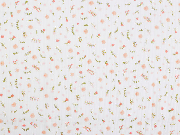 Musselin-Stoff Double Gauze, Blumen