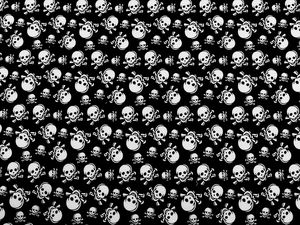 Baumwollstoff / Canvas, Totenkopf