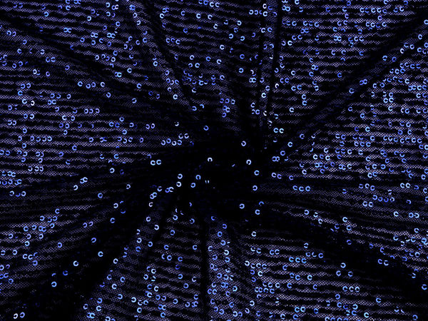 Premium Stretch-Pailletten-Strickstoff - 3 mm funkelnde Pailletten für Tanzbekleidung, Abschlussballkleider & Abendmode