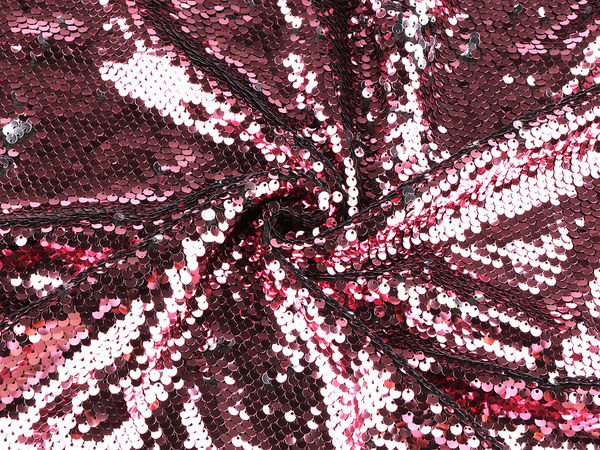 Premium Wende-Paillettenstoff (355 g/m²) – Glitzerstoff in Pudersilber für Tanzbekleidung, Kostüme und Abendkleider