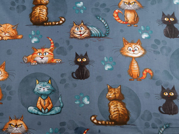 Baumwollstoff / Canvas, Katze