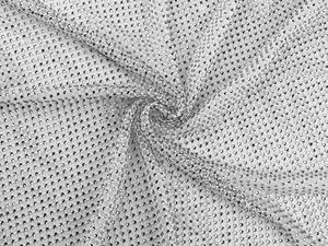 Premium-Strass-Netzstoff mit Vier-Wege-Stretch - Elastischer Netzstoff für Abendmode und Ballkleider