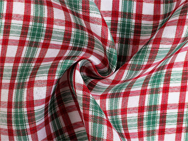 Weihnachtsdekostoff, kariert mit Lurex