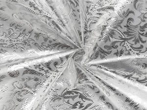 Premium Silber-Lurex-Dekostoff - Eleganter Metallic-Tweed für Tischdecken & Kostüme (80 g/m²)