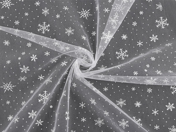 Tüll mit Weihnachtsschneeflocken
