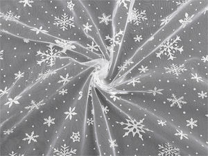 Weihnachtstüll mit Schneeflocken