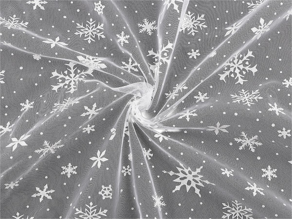 Weihnachtstüll mit Schneeflocken