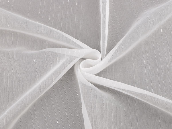Premium Struktur-Voile Gardinenstoff - 280 cm Breite - Naturweiß
