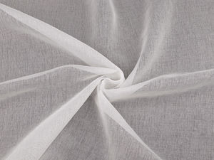 Premium Voile-Gardinenstoff in Leinenoptik - Naturweiß, 285 cm Breite