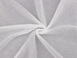 Premium Struktur-Voile Gardinenstoff - 285 cm Breite (Off-White)