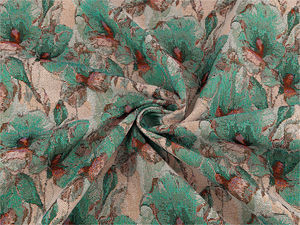 Premium Gobelin-Polsterstoff mit floralem Muster - Schwerer Jacquard-Bezugsstoff für Möbel und Dekoration