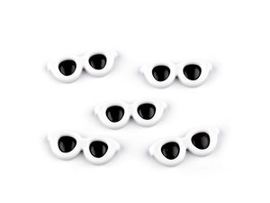 Miniatur-Sonnenbrillen für DIY-Puppenherstellung und kreative Bastelprojekte, 30x12 mm