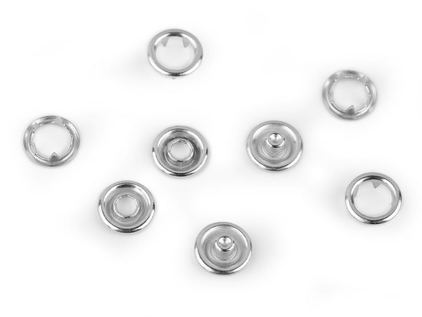 Roland Baby Premium-Druckknöpfe Ø10mm für dünne Stoffe - Nickel-Finish (Großpackung)