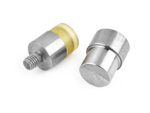 Professionelles 2-teiliges Presswerkzeug-Set für beziehbare Knöpfe (18,9 mm Basis, Nickel)