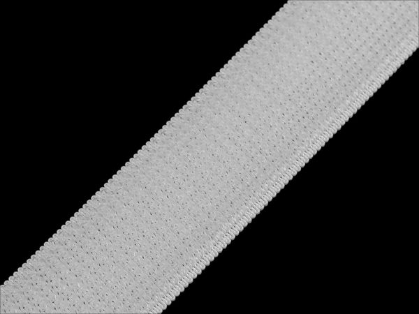 Premium elastisches Flauschband - 26 mm Breite, Schwarz