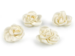 Satinrose zum Annähen und Aufkleben Ø 5; 6 cm