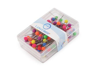 Premium Stecknadeln aus Stahl mit Neonkopf für Schneiderei und Floristik - 38 mm (Bunte Mischung)