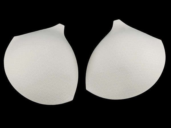 Premium atmungsaktive perforierte BH-Einlagen für Bademode, Korsagen und Dessous - Größe 36, Off-White