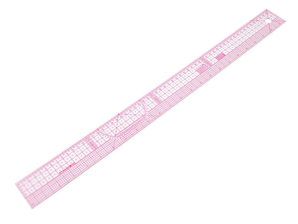 Flexibles transparentes Lineal 5x60 cm für Patchwork, Quilten und Handarbeiten