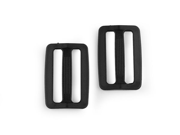 Premium-Gurtversteller aus schwarzem Kunststoff - 32 mm & 38 mm Breite