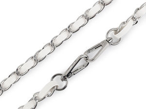 Kunstleder-Trageriemen mit Kette und Karabinerhaken, für Handtaschen und Handytaschen, Breite 2 cm