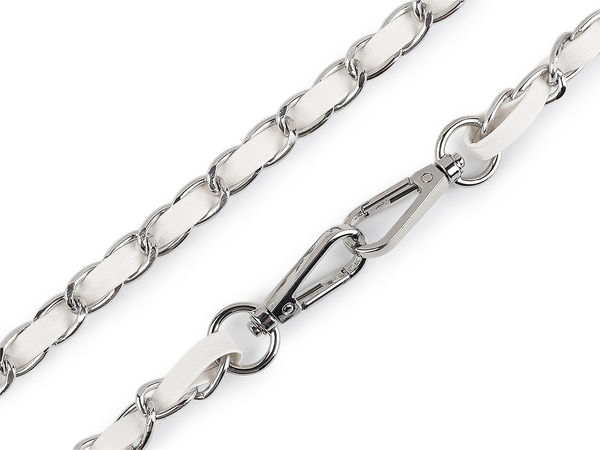 Kunstleder-Trageriemen mit Kette und Karabinerhaken, für Handtaschen und Handytaschen, Breite 2 cm