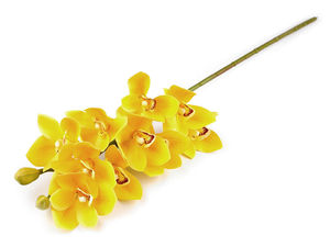 Premium künstliche Orchidee mit langem Stiel - Real-Touch exotische Kunstblume für hohe Vasen & Bodenvasen