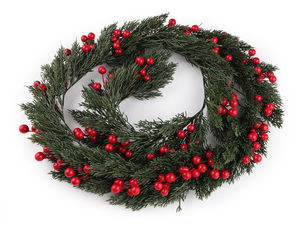 Künstliche Weihnachts-Beerengirlande - Flexible Festtagsdekoration für Kränze & Gestecke
