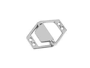 Minimalistischer Hakenverschluss und Deko-Metallverschluss in Premium-Qualität (20x26 mm) für Kleidung und Accessoires
