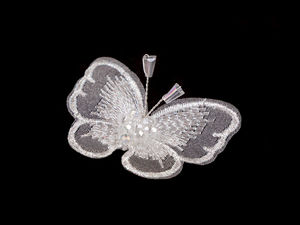 Schmetterling mit Schliffperlen zum Aufnähen und Aufkleben