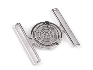 Eleganter Metallverschluss und Gürtelschließe - Passend für 50 mm breite Bänder - Premium-Zierbeschläge für Mäntel, Jacken und Kleider