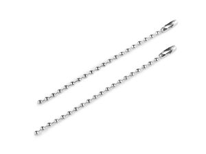 Premium 8 cm Metall-Kugelketten-Schlaufe (vernickelt) - Robuster Etikettenverbinder & Kleideraufhänger