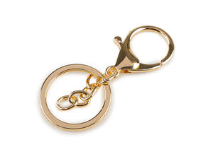 Karabinerhaken mit Ring und Schlüsselkette