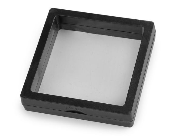 Box mit transparenter Folie zur Warenpräsentation und Geschenkverpackung 9x9 cm