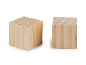 Unbehandelte Naturholz-Bastelwürfel - 2,5 x 2,5 cm DIY-Holzklötze für Bastelarbeiten, Puzzles und Lernprojekte