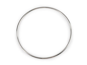 Premium-Taschengriff O-Ring aus Metall in Nickel – 18,7 cm nicht verschweißter Bastelring für Taschenherstellung und DIY-Deko