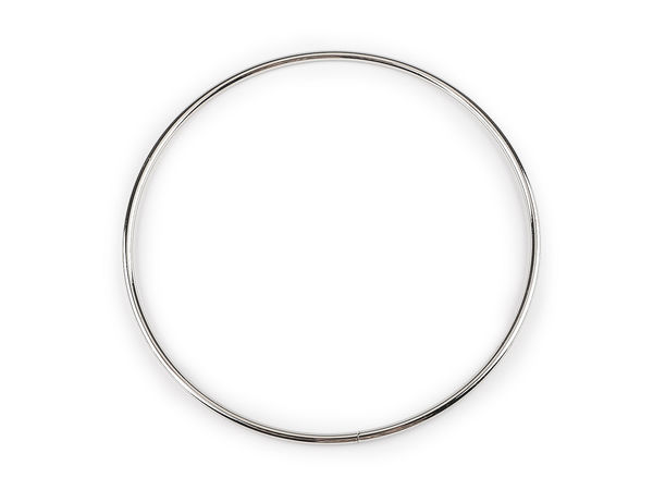 Premium-Taschengriff O-Ring aus Metall in Nickel – 18,7 cm nicht verschweißter Bastelring für Taschenherstellung und DIY-Deko