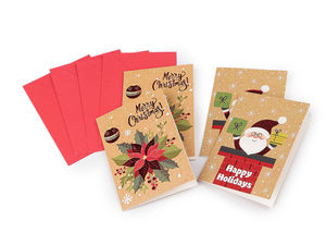 Mini-Weihnachtskarten mit Umschlag im 4er-Set