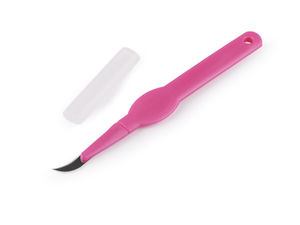 Ergonomischer Nahttrenner und Bastelmesser (Rubinrot, 13,5 cm) - Premium-Fadentrenner und Schneiderwerkzeug