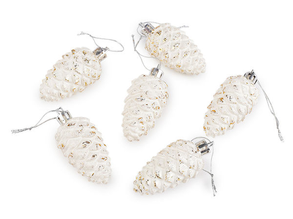 Elegante Tannenzapfen-Weihnachtsanhänger - 6 cm Deko-Kugeln