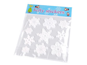 Selbstklebende Weihnachts-Gel-Schneeflocken