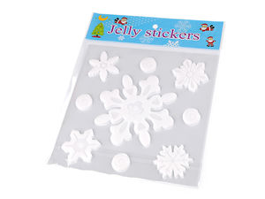 Selbstklebende Weihnachts-Gel-Schneeflocken