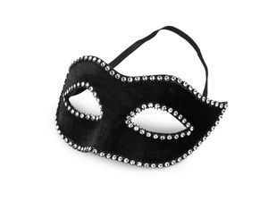 Elegante Strass-Augenmaske für Maskenbälle - Klassisches schwarzes Karnevals-Accessoire