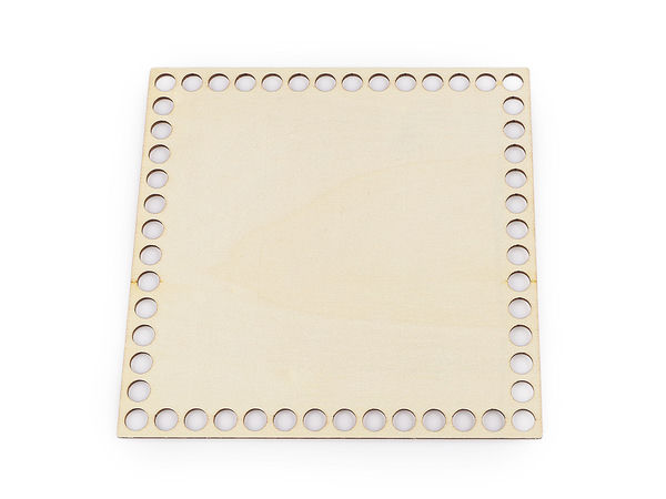 Holzboden zum Häkeln / für Häkelkörbe 15x15 cm