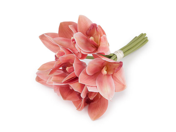 Premium künstlicher exotischer Orchideenbund - Elegante Kunstblumenstiele für Wohndekoration und Gestecke