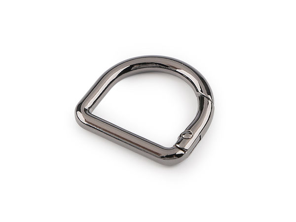 Massiver Metall-Karabinerhaken mit Halbring für Handtaschen & Rucksäcke (passend für 22 mm)