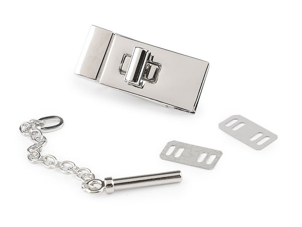 Premium-Metall-Taschenverschluss-Set mit Kettenglied-Verschluss | Elegantes Schloss für Handtaschen, Geldbörsen und Klappentaschen
